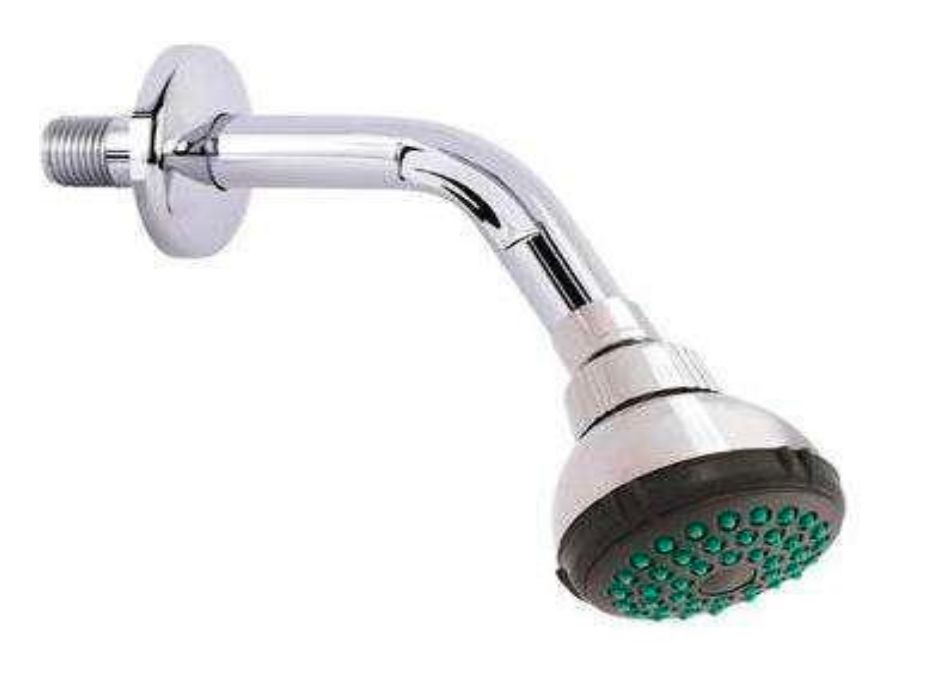 DUCHA FIJA CROMADA CABEZA MÓVIL ESPIGA