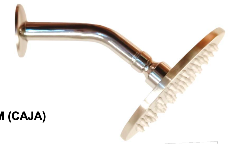 DUCHA FIJA METALICA Ø15 CM BRAZO 15 CM (CAJA)