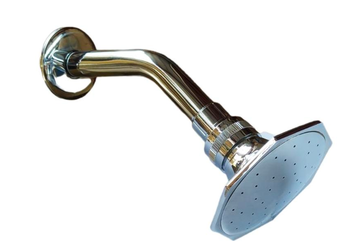 DUCHA FIJA METÁLICA HEXAGONAL (EN CAJA)