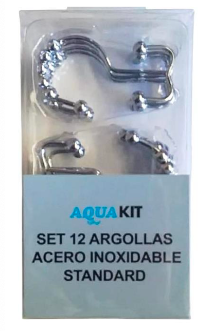 SET 12 ARGOLLAS ACERO INOXIDABLE STANDARD
