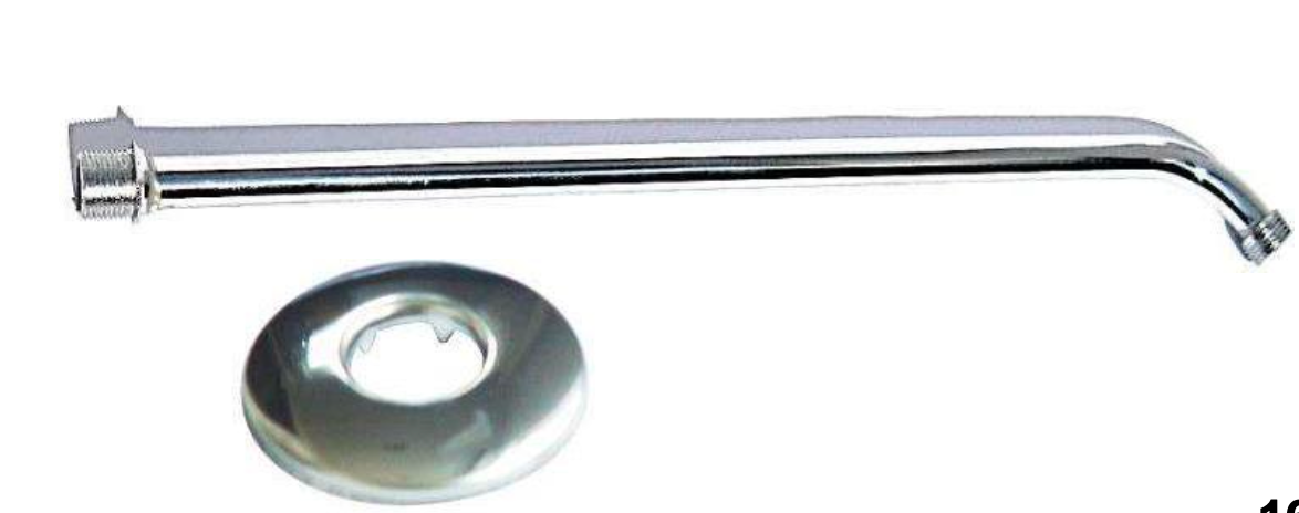 BRAZO DUCHA METÁLICO CROMADO C/FLANGE (varias medidas)