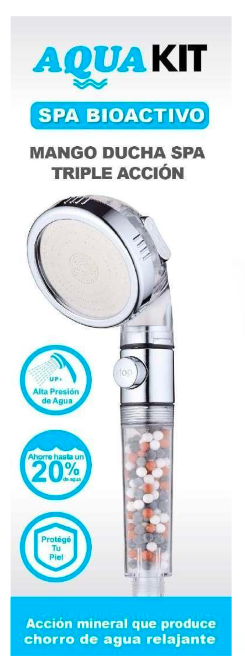 MANGO DUCHA SPA FILTRADOR TRIPLE ACCIÓN