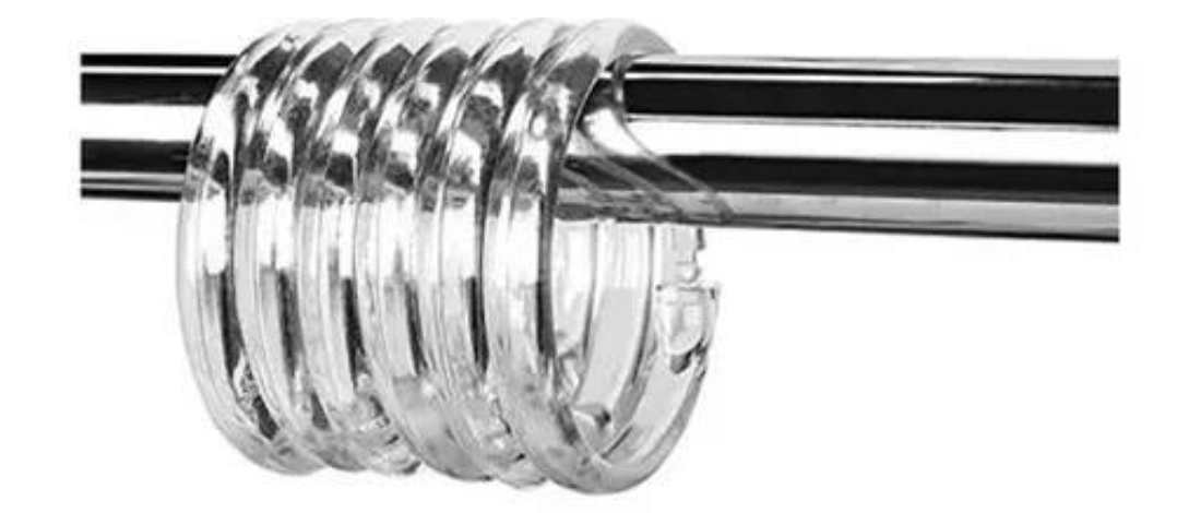 SET 12 ARGOLLAS (GANCHOS) CORTINAS TRANSPARENTES