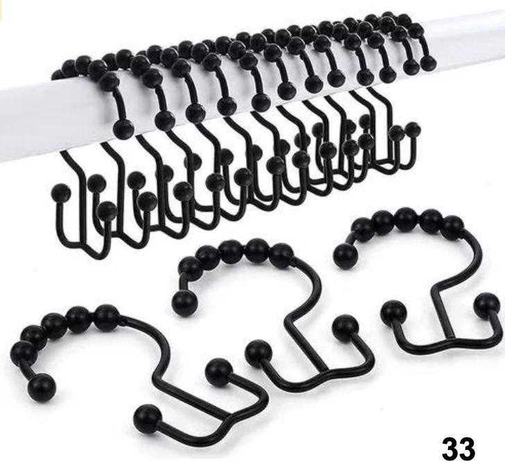 SET 12 ARGOLLAS ACERO NEGRAS STANDARD